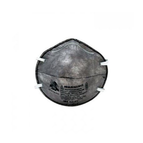 respirador 3m 8247 r95 desechable gris ppolvos neblina y vapores organicos estilo taza