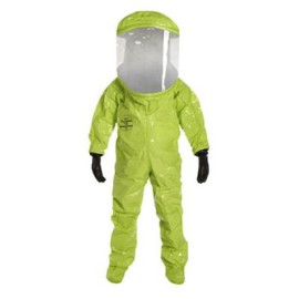 traje encapsulado dupont tychem 10000 amarillo limon certificado tipo 1 ce careta extra-amplia espalda expandida guantes de but