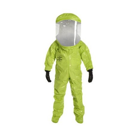traje encapsulado dupont tychem 10000 amarillo limon certificado tipo 1 ce careta extra-amplia espalda expandida guantes de but