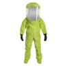 traje encapsulado dupont tychem 10000 amarillo limon certificado tipo 1 ce careta extra-amplia espalda expandida guantes de but