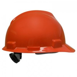 casco tipo cachucha msa v-gard naranja suspension fas-trac