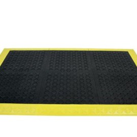 kit de tapete ergo a1bz2 antifatiga cerrado zona 2 de pvc negro 62 x 44 x 1 in c/esquineros y rampas amarillos