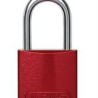 candado panduit con cuerpo compacto de aluminio grillete de 1.00 in rojo.